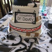 Medical School Graduation This was a cake for my friend who just became a doctor. All buttercream with fondant accent band aids, cap, diploma, thermometer,...