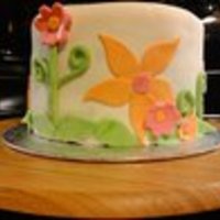 Simple Fantasy Flower Fondant Cake Fun cake for a friends birthday ~ I got the inspiration from all the fantasy flower cakes here on CC!