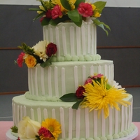 Mother's Garden This was made for a woman who had turned 100. She loved to garden. The fence is made of fondant, the rest is buttercream