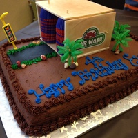 Carwash Cake It's hard to find many examples of carwash cakes out there so maybe this will help someone in the future. I used upside down mini...