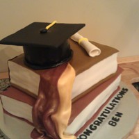 First Graduation Book Cake And Cap Graduation cake for a my friend's husband. Learned a lot from this one, it was a true challenge.