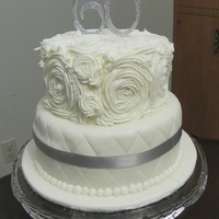 60Th Wedding Anniversary First attempt at rose cake technique, turned out not too badly, probably rushed it a bit. Everything else was MMF covered lemon cake with...