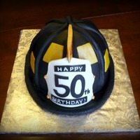 50Th Fire Helmet fondant and modeling chocolate