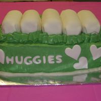 Diaper Cake First attempt at a diaper cake and I'm not sure if I like the way it turned out. I didn't make it wide enough for two "...