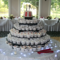 Wedding Cupcakes 350 cupcakes. They were German Chocolate with coconut pecan icing,Carrot cake with creamcheese icing and, Vanilla with buttercream. The...
