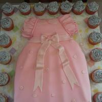 Baby Girl Dress Cake *Pink Baby girl dress cake