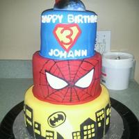 Superhero Cake 2 Spiderman Batman Superman Superhero cake 2, Spiderman, Batman, Superman