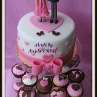 Bridal Shower Cake And Cup Cakes 