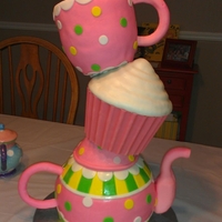 Tea Party This cake was for a sweet little girl in my class who was hit by a drunk driver last year and is paralyzed from the chest down. She is an...