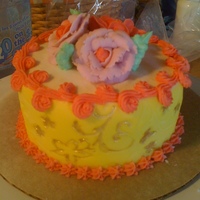 Yellow Rose Yellow Rose pattern. I tried to use gold luster dust to trace the floral pattern.