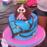 Owl Baby Shower Cake Got inspiration from several cakes on here. Alysia1982, in particular, was very helpful in creating the owl. Thanks! (You can see on his...