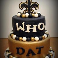 Who Dat I made this for my DH . all fondant
