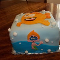 Bubble Guppies Cake Three layer cake....all fondant designs.