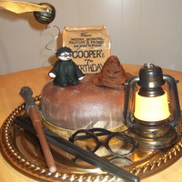Harry Potter Birthday Cake Cake for DS's 7th birthday. Covered in chocolate fondant. Fondant sorting hat, Harry Potter figure and Marauder's map. In the...