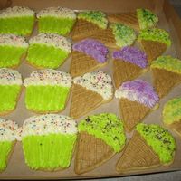 Cupcakes And Ice Cream Cones These were for a summer birthday celebration.