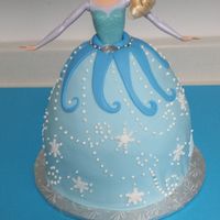 Frozen Princess Elsa Doll Cake My version of a Princess Elsa cake. WASC cake with vanilla buttercream covered in fondant