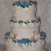 Irish Rose Buttercream frosting & roses.