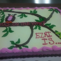 Owl Baby Shower Cake This was for my cousin Aprils baby shower. Also made her a picture to match the cake. Got the idea from pintrest :)