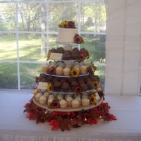 Cupcake Wedding Fall wedding cupcake cake