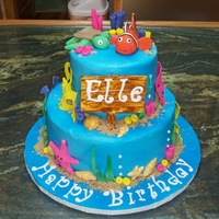 Nemo Buttercream cake with Fondant characters and accents.