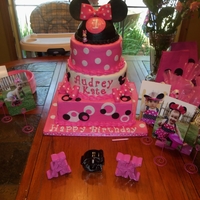 Minnie Mouse Mostly buttercream with fondant accents