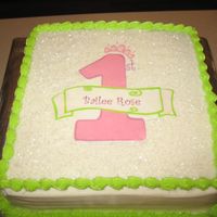 1St Birthday french vanilla cake with buttercream