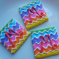 Multicolor Chevron Cookies My first attempt at this pattern/design.