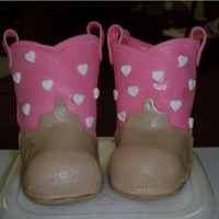 Cowgirl Boots Fondant/Gum Paste cowgirl boots for the top of the baby shower cake
