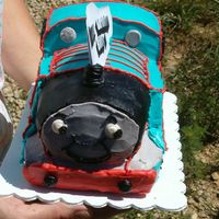 Thomas The Train this is my first paid cake AND my first carved cake.!!