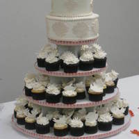 My Best Friends Wedding Cake She Gave Me Absolutely No Indication Of What She Wanted Or Didnt Want This Is What I Came Up With 4 Dozen W My best friends wedding cake. She gave me absolutely no indication of what she wanted or didn't want. this is what I came up with! 4...