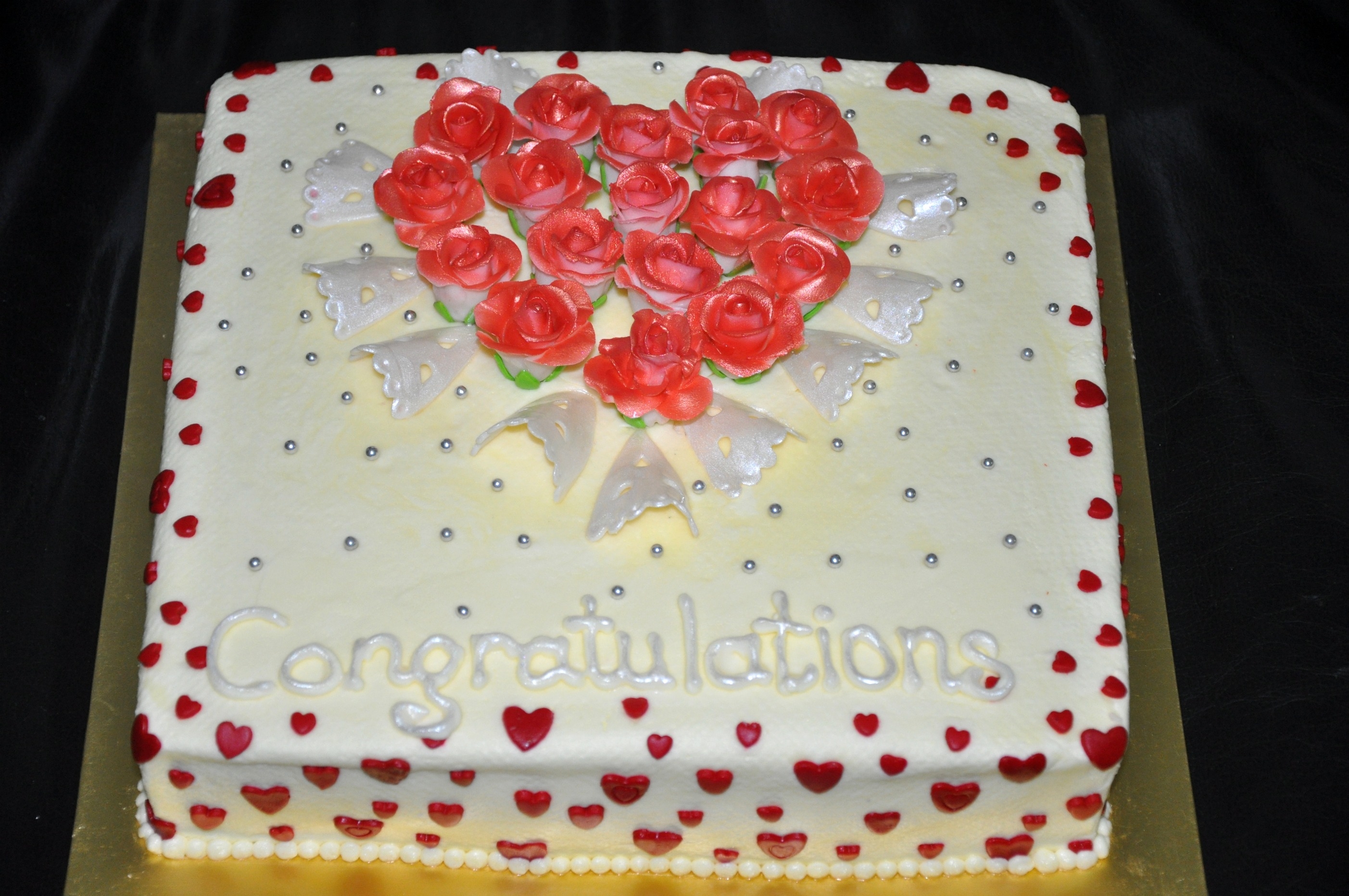 With Butter Icing And Fondant Accents All Edible Thank You With Butter icing and fondant accents. All edible. Thank you =)