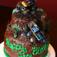 Mudding white cake with oreo filling and choc frosting.