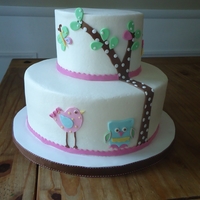 Anne's Baby Shower Baby shower cake made to match invitation.