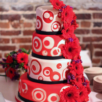 Red, Black And White Wedding