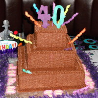 40 Th Birthday Cake Chocolate cake, chocolate ganache, chocolate frosting