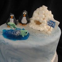 Penguin Paradise I absolutely love penguins so i thought it would be fun to try out a penguin cake the igloo and penguins are made out of a fondant and...