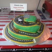 Race Track Cake For My Great Nephew Race Track Cake for my great nephew.