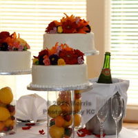 Small Wedding Cake I Did For Their Second Reception They Got Married In One State And Had Another Reception In Her Home Town A Week Or So Small wedding cake I did for their second reception. (They got married in one state, and had another reception in her home town a week or...