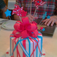 Darci's 4Th Of July Birthday Cake for a friend on our dinner group. Her birthday is the week of the 4th, and we were meeting on her birthday, so I brought dessert! 8&...