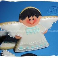 Angel Cookie Royal Icing decoration.