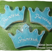 Princess Cookie Galletas de mantequilla para el cumplea?os de Cenicienta de mi hija.