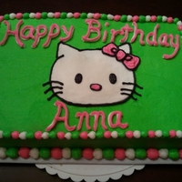 Hello Kitty Chocolate cake with vanilla buttercream.