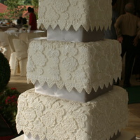 Vintage Lace Wedding Cake 