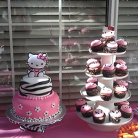 Hello Kitty Cake And Cupcakes 