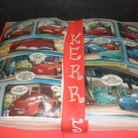 Car Birthday Cake A book shaped sponge cake with edible picture of car 2 magazine on top.
