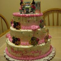 Mickey & Minnie Mouse Made this cake for my daughter's 4th b-day. She wanted the Mickey Mouse Clubhouse. But I found this cake top and just loved it. She...