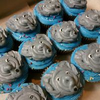 Elephant Cupcakes German Chocolate Cupcakes filled with German Chocolate Coconut Walnut Icing...and topped with Buttercream Elephants!
