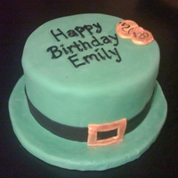 St. Patrick's Day Birthday Cake for person whose birthday was on St. Patrick's Day. Fondant.