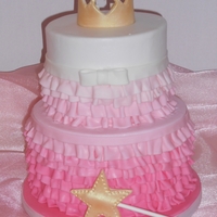Priness Ruffles Ruffles, tiara, & wand done in MMF. Glad to do a princess themed cake that wasn't a castle :-) TFL!