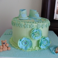 Dr. Lew Baby Shower buttercream, gum paste flowers